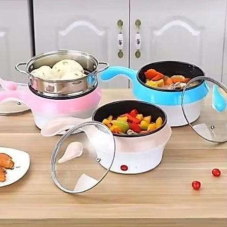 F77 - Panci Elektrik Panci Listrik Free Kukusan Stainless Kompor Listrik Teko Listrik Barang Anak Ko