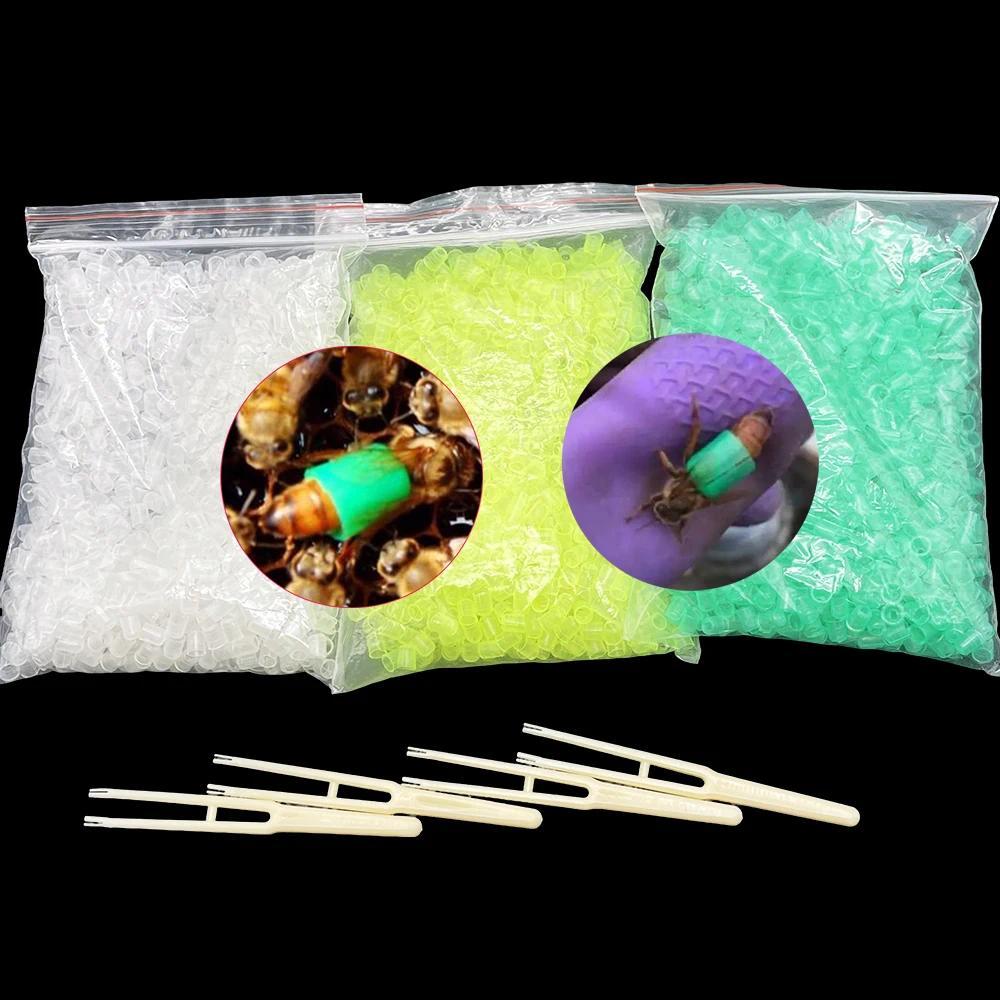 1000PCS Sleeves And 2 talled Tool Queen Bee Birth Control Device ResinBased Egg Limiter for Safe Hon