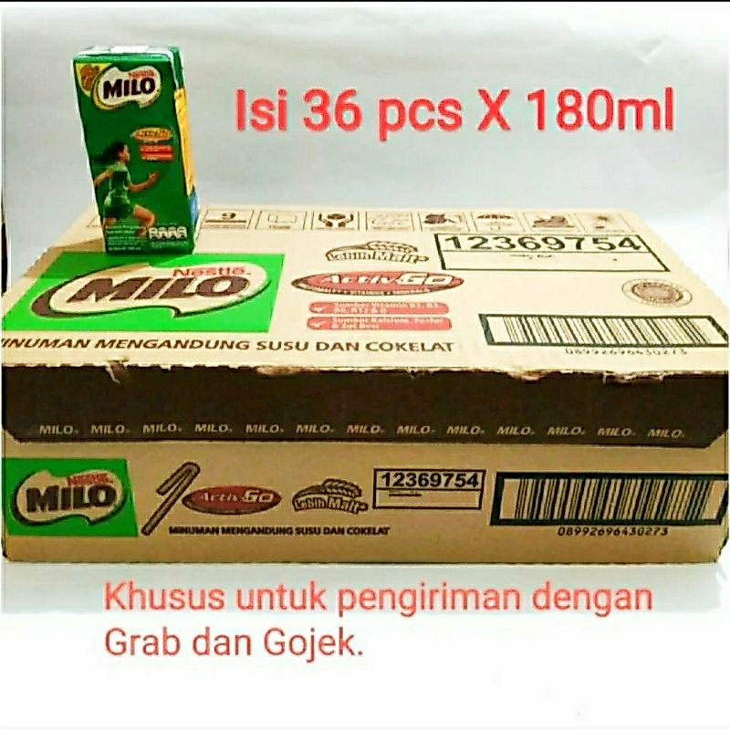 [per Carton] Milo uht 180 ml | dus isi 36 pcs