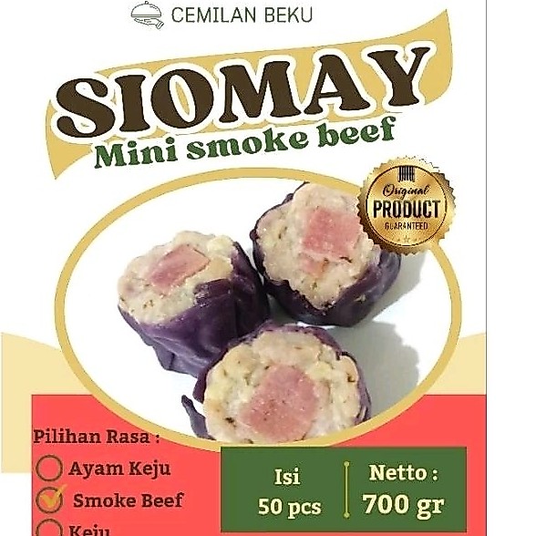 Siomay Mini Smoke Beef Ungu isi 50 Frozen Hallal
