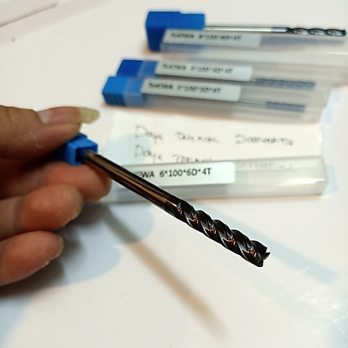 tokiwa endmil Widia panjang 6mm 4f endmil long 100mm Edmil carbide endmil carbide