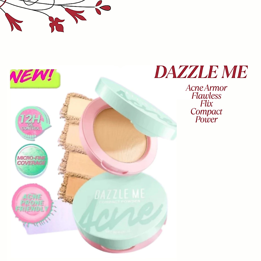 Dazzle Me Acne Armor Flawless Flex Compact Powder 8g/Bedak Padat