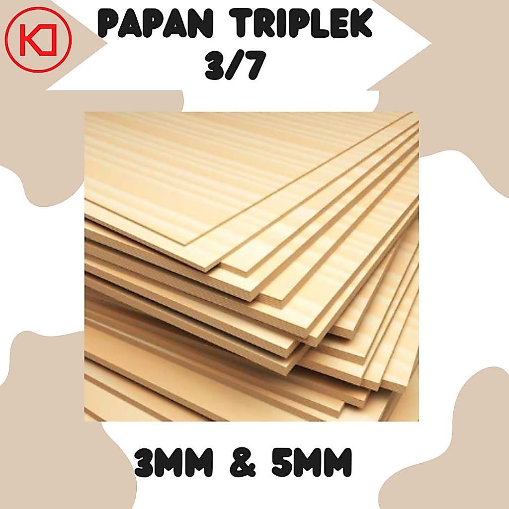 (HARGA PER LEMBAR) PAPAN TRIPLEK 3/7 90X210cm (KHUSUS PENGIRIMAN DALAM KOTA)