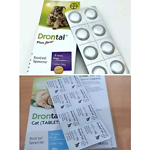 Drontal Cat / Drontal dog / Obat Cacing Kucing / Obat Cacing Anjing / Obat Tablet Kucing Anjing / Ob