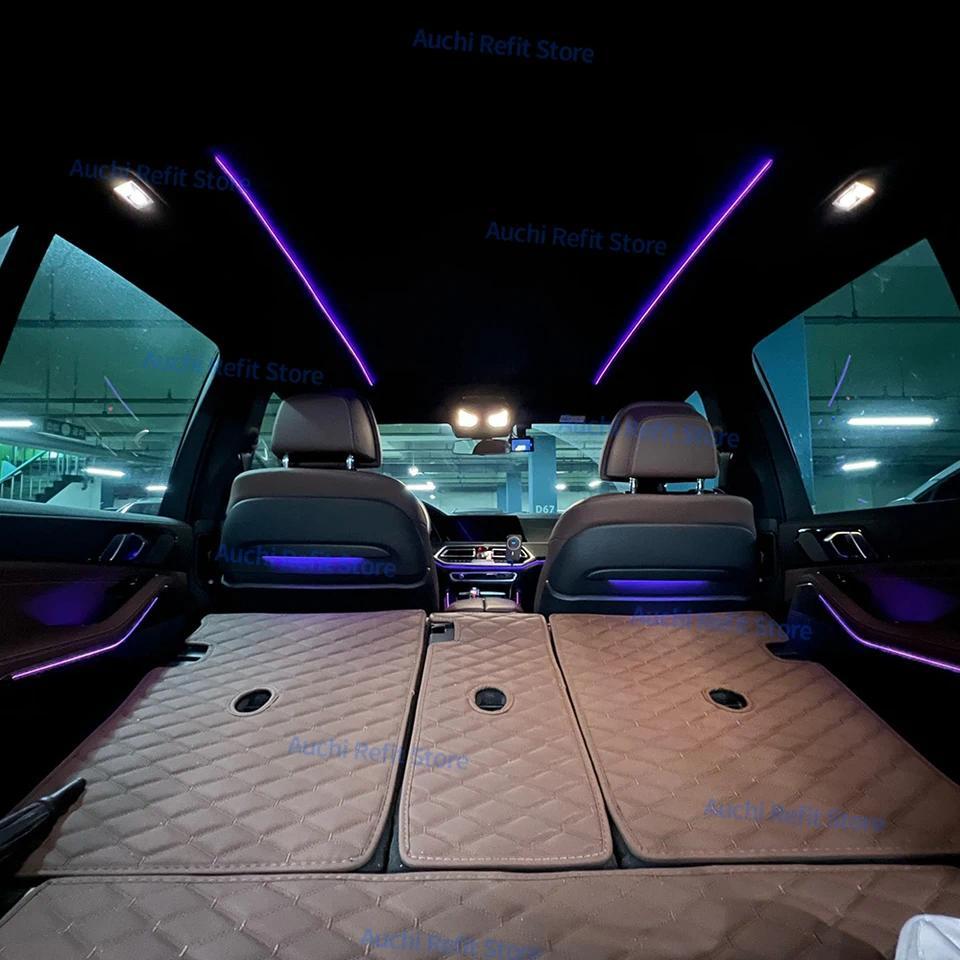 Lampu Sunroof LED 11 Warna Untuk BMW Seri 3/5 G20 G30 G01 G05 X3 X4 X5 X6 X7 Lampu Ambient Atap Pano