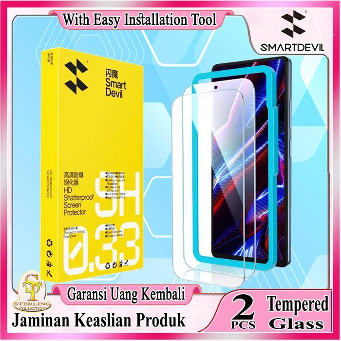 Smart Devil Tempered Glass Iqoo 12 Iqoo12 easy Aplikator isi 2 pcs - Z9 / Z9 TURBO