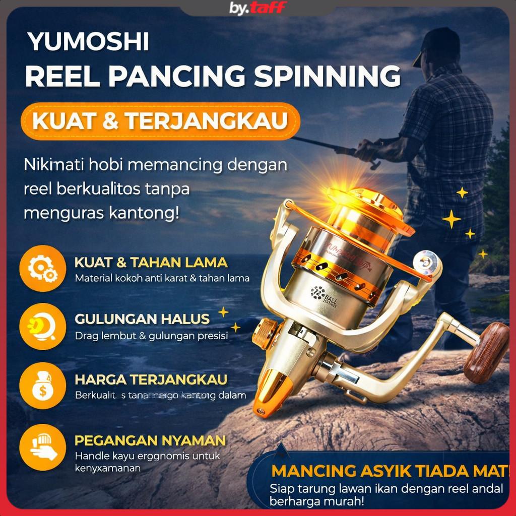 YUMOSHI REELSKING Reel Pancing Spinning Fishing Reel 4.1:1 9000 - EF9000