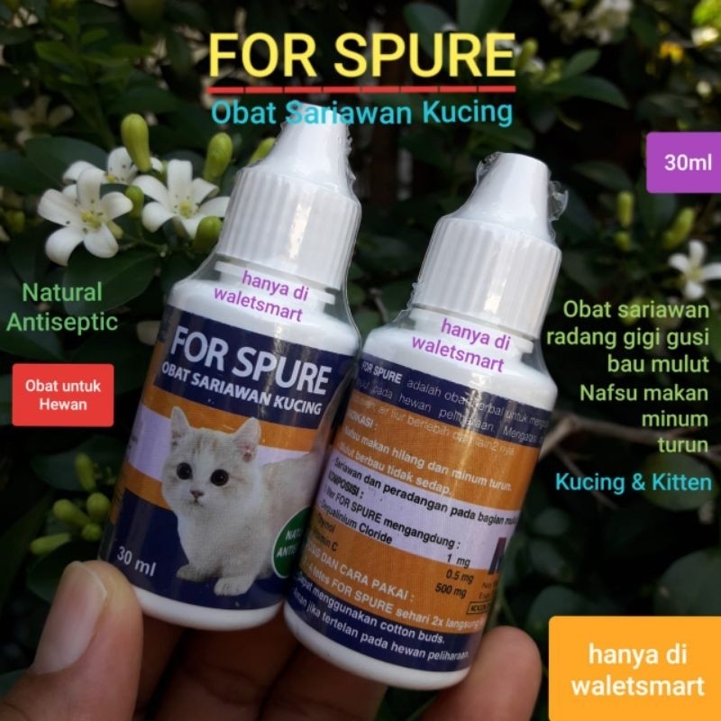 FOR SPURE 30ml Obat Sariawan Kucing Kitten Herbal Natural Antiseptic ws
