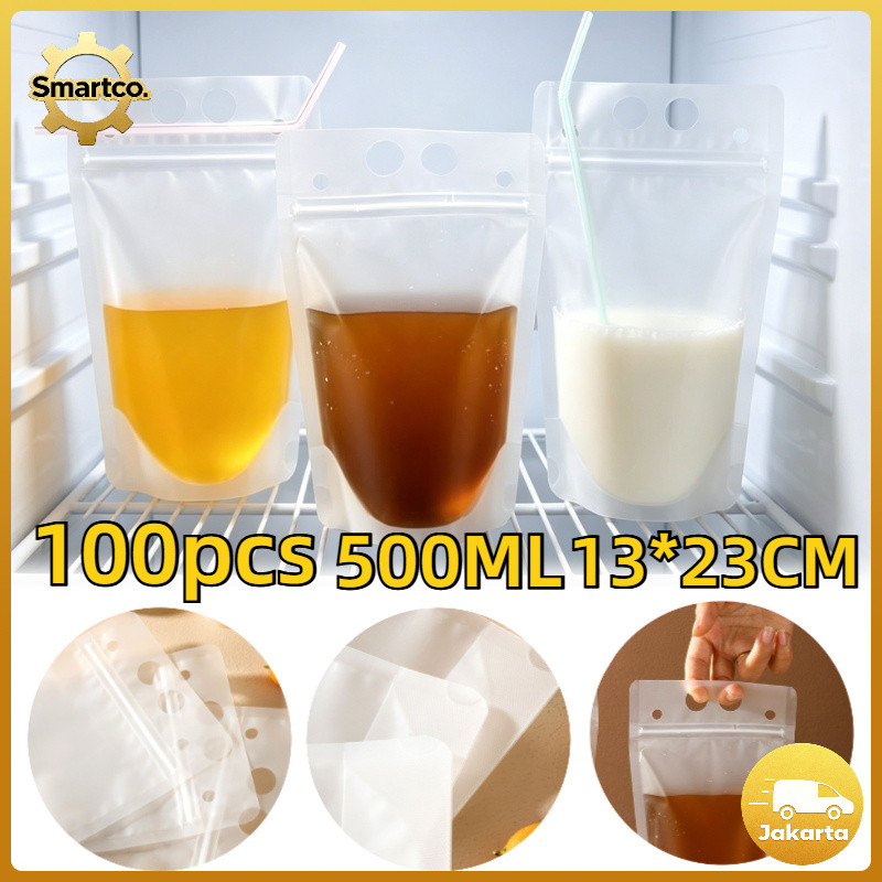 100PCS/500ML Plastik Pouch Minuman/ Standing Pouch / Plastik Juice Premium / Plastik Jus