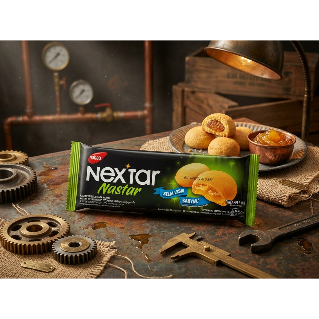 Nabati Nextar Lembut coklat 27 gram Biskuit kue 2000an Nastar Cookies Krimero star Brownies Strawber