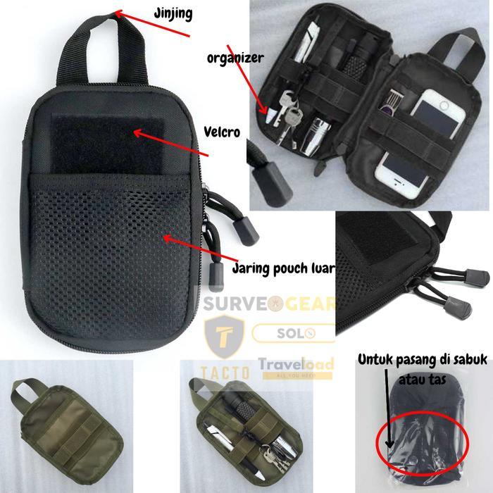 EDC Organizer Pouch Tas Aarmy Pinggang Molle Gear Alternat Maxpedition - EDC POUCH HTM