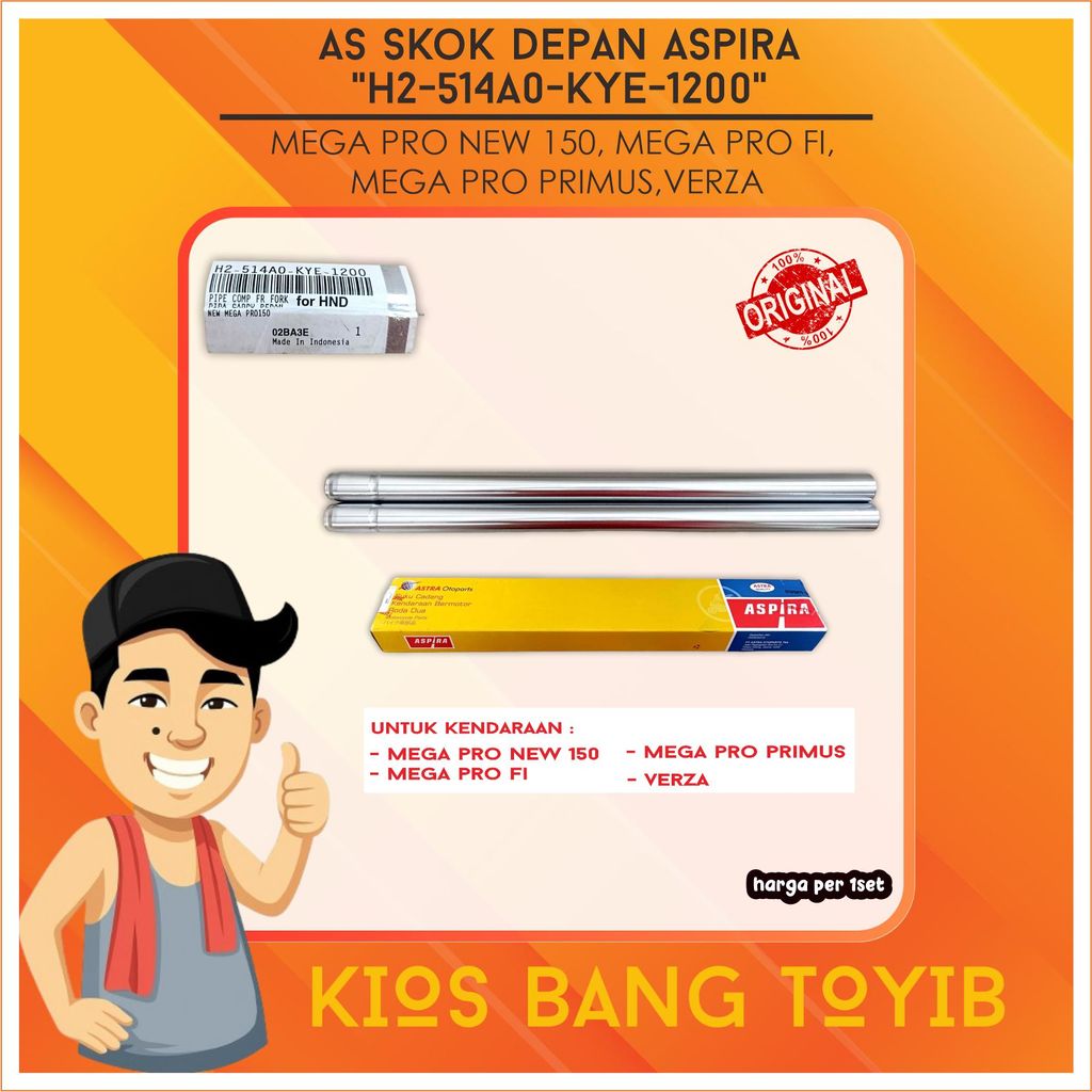ASPIRA Ori As Shock Depan Megapro New 150 Megapro Primus Verza Megapro FI (514A0-KYE-1200)
