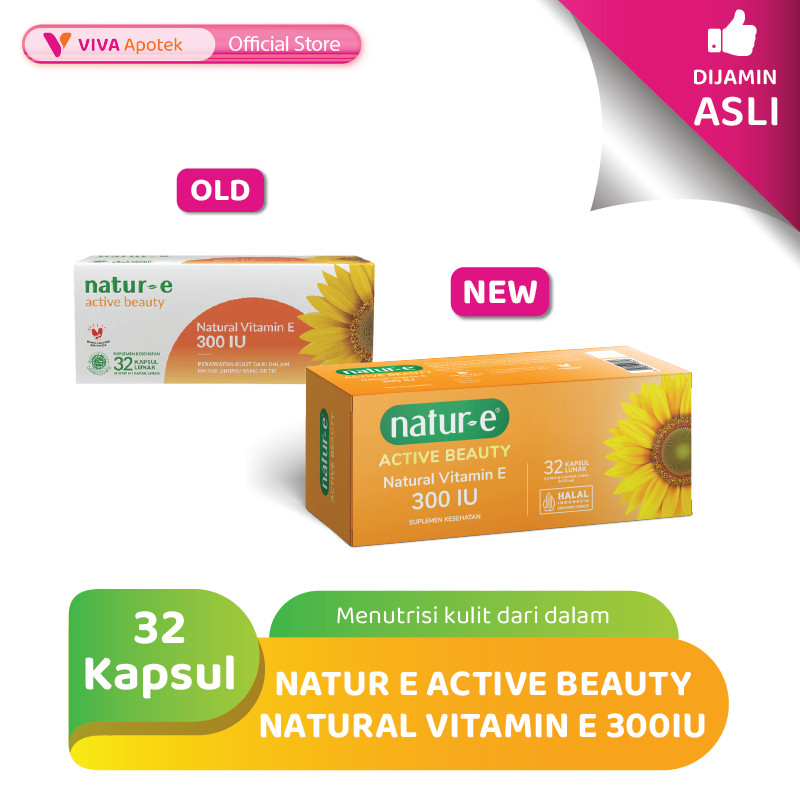 Natur E Active Beauty Natural Vitamin E 300IU (32 Kapsul)