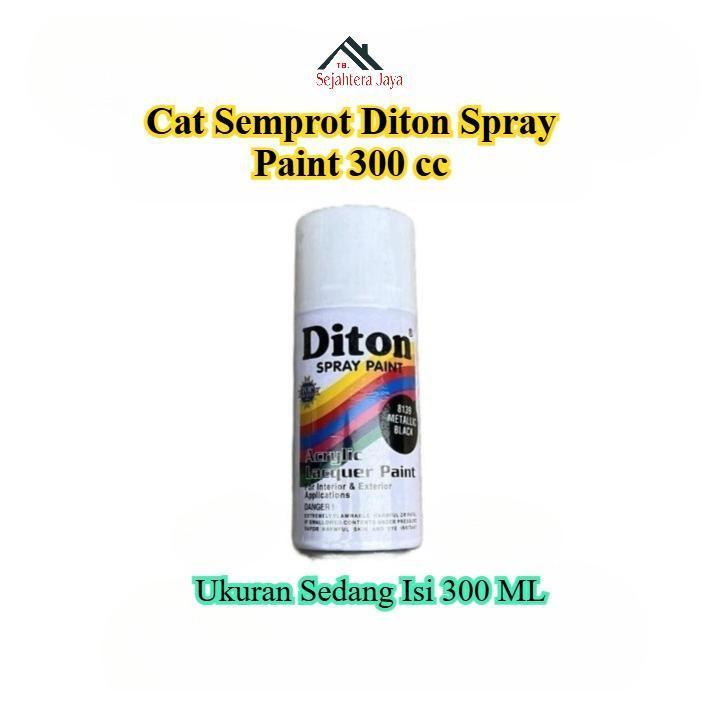 Diton Paint 300cc Cat Semprot Body & Velg Kerangka Motor Mobil Helm | Hitam Doff Putih Merah Biru Hi