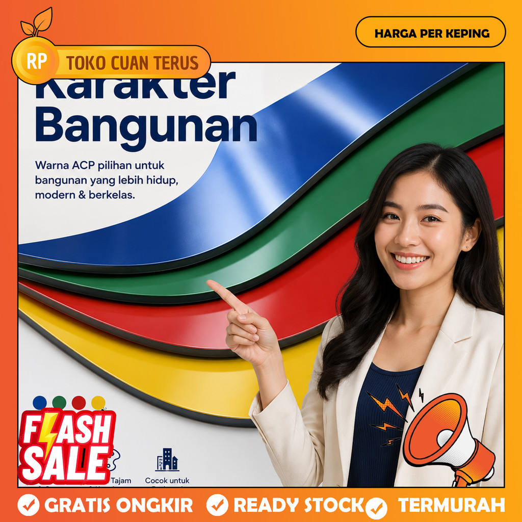ACP 3mm Aluminium Composite Panel Pelapis Dinding Eksterior Interior Bangunan Komersial Artistik Mod
