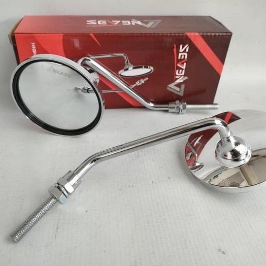 Spion Retro Classic Bulat Baut Drat 12 Panjang Pendek Universal Motor