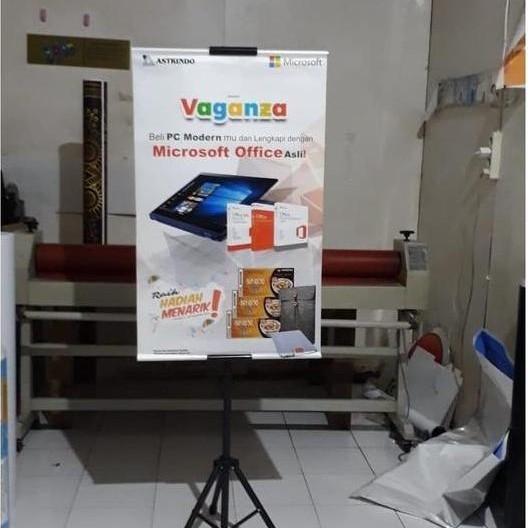 Cekrek- Tripod Banner Stand Display / Tiang 2 Sisi Kwalitas 1 - Silangan Besi