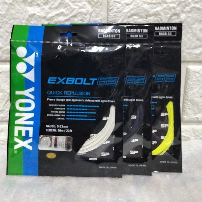 NEW SENAR RAKET BADMINTON YONEX EXBOLT 63 ASLI ORIGINAL