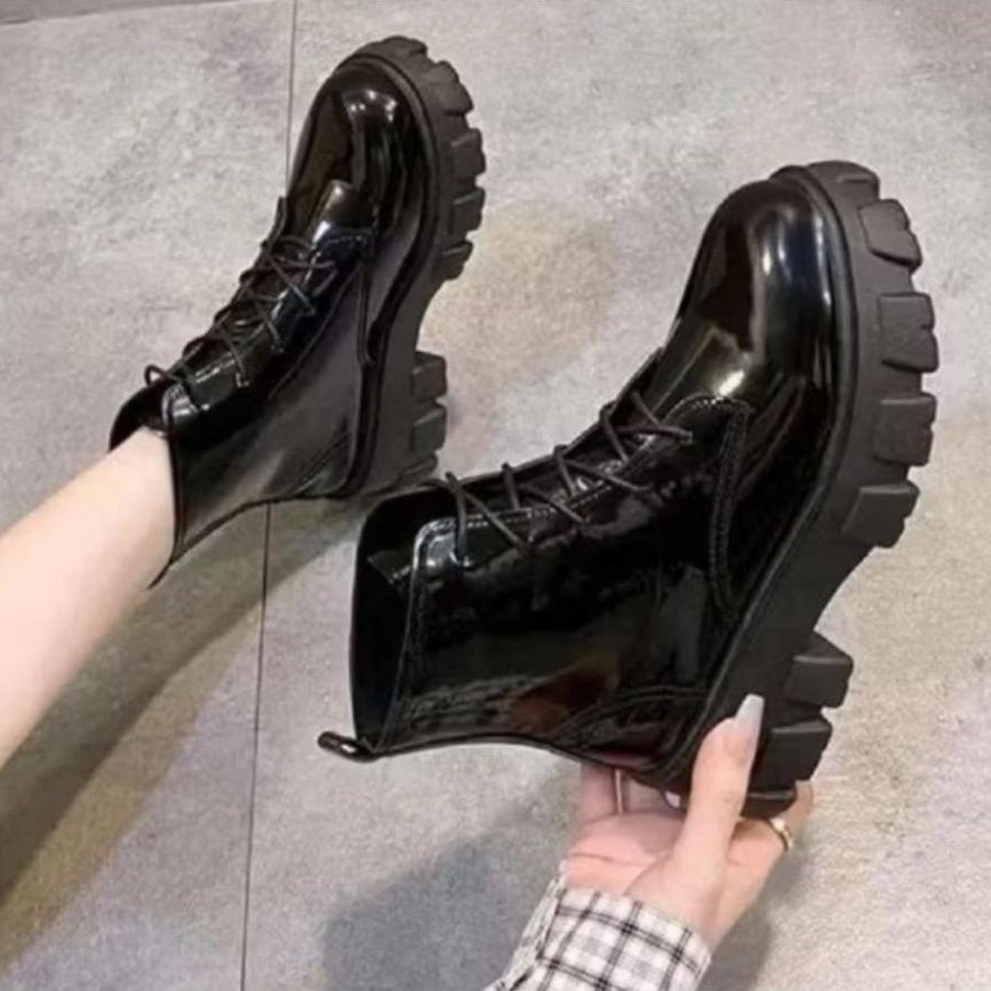NEW ARRIVAL boots sepatu sneakers wanita sneakers fashion shoes korea sepatu wanita boots hitam polo