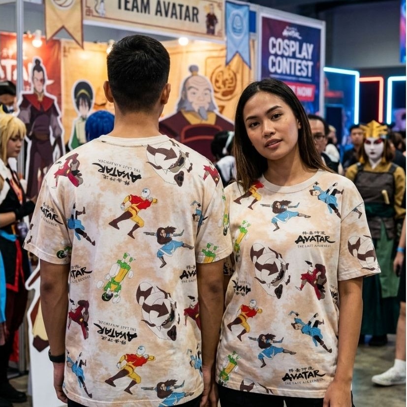 (Kaos Branded) Nickelodeon x Avatar The Last Airbender 2021 AOP Anime Tee