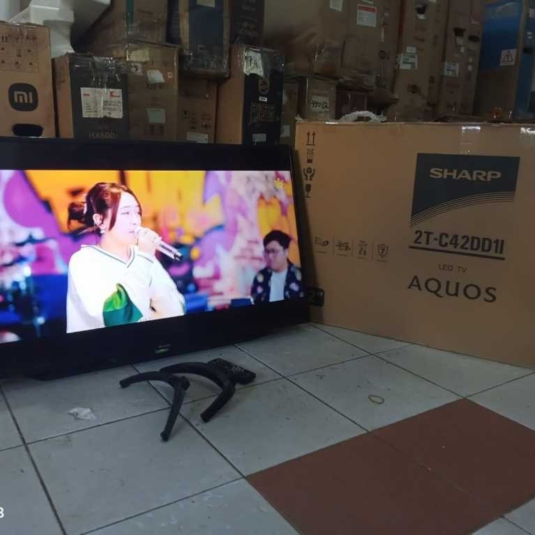 TV LED SHARP DIGITAL 42 INC SIAP PAKAI TANPA STB KONDISI BEKAS MASIH SEGEL (7520)
