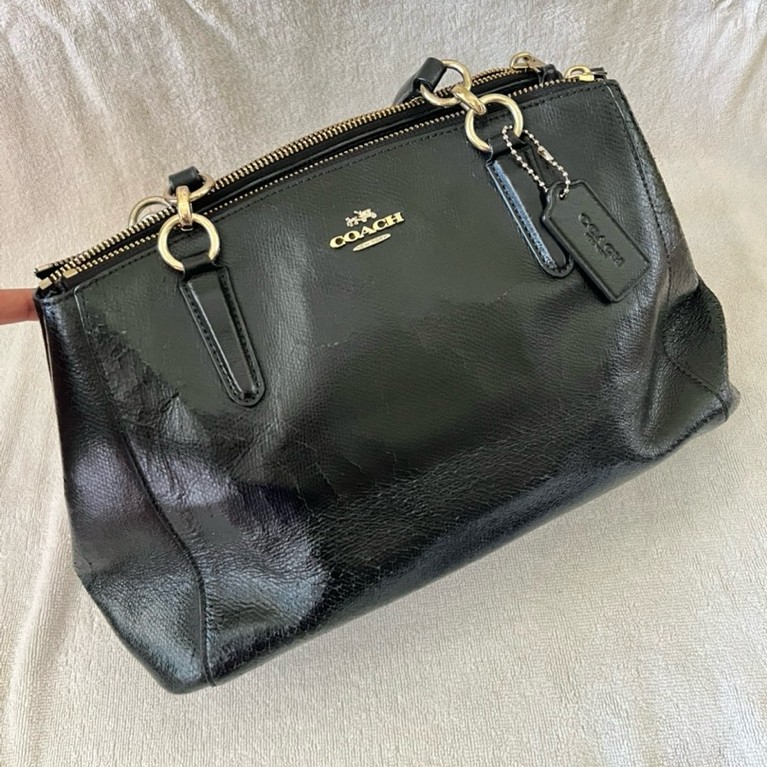 Coach Bag Kulit Asli Totebag Hobo Shoulder Hitam Vintage y2k Coc Bag Pre-loved
