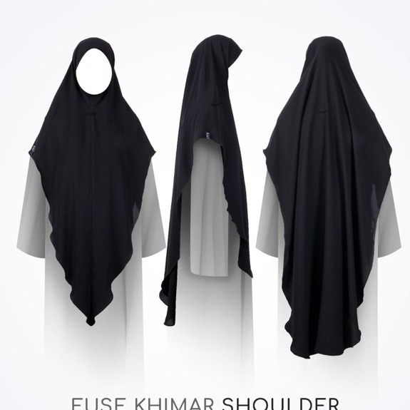 FUSE KHIMAR ALJENNA ID BATCH MEI 2026- FUSE SHOULDER JETBLACK PREMIUM - FUSE MINI HALFSIDE JETBLACK 