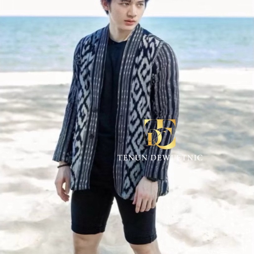 [TENUN ETNIK] Kimono tenun Pria Baju Tenun Outer Tenun Pria Atasan Pria Kemeja Tenun