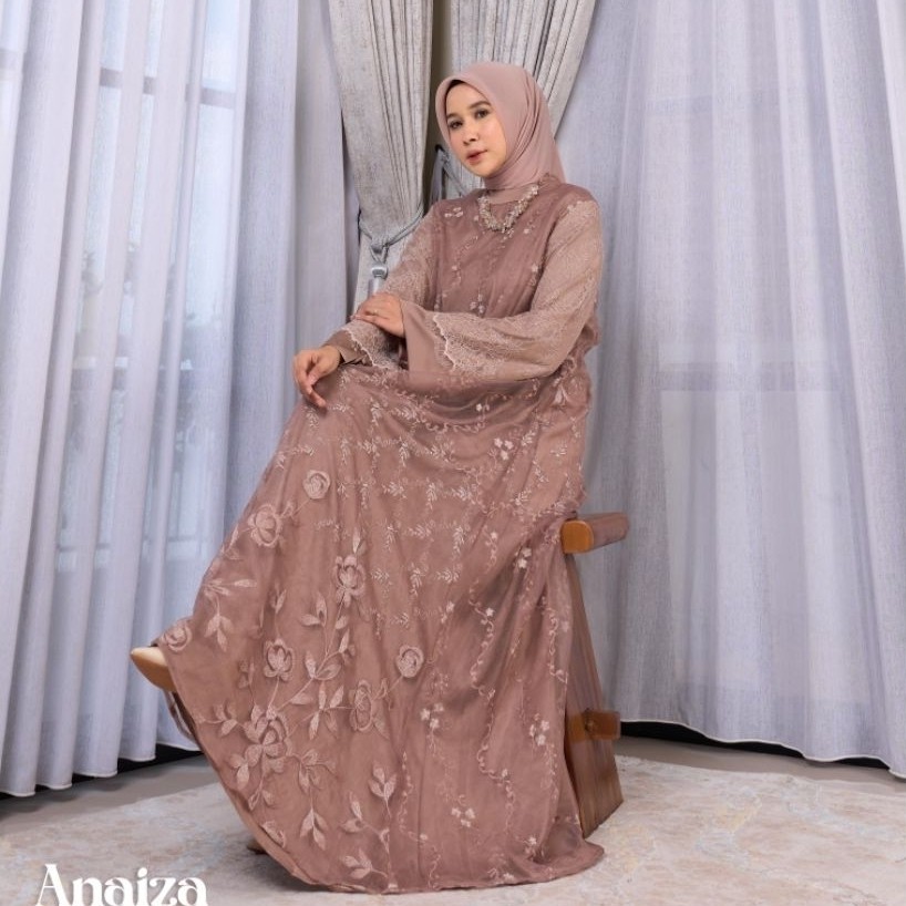 GAMIS ANAIZA / GAMIS PESTA WANITA / DRESS CANTIK ORI BY MAREVI (ADA SIZE STANDAR DAN JUMBO)
