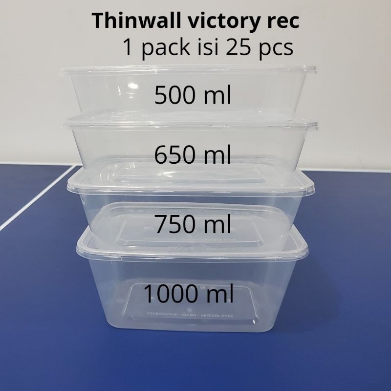 THINWALL REC 1000 ML 500 ML  650 ML 750 ML / THINWALL ViCTORY / THINWALL REC / KOTAK MAKAN BENING