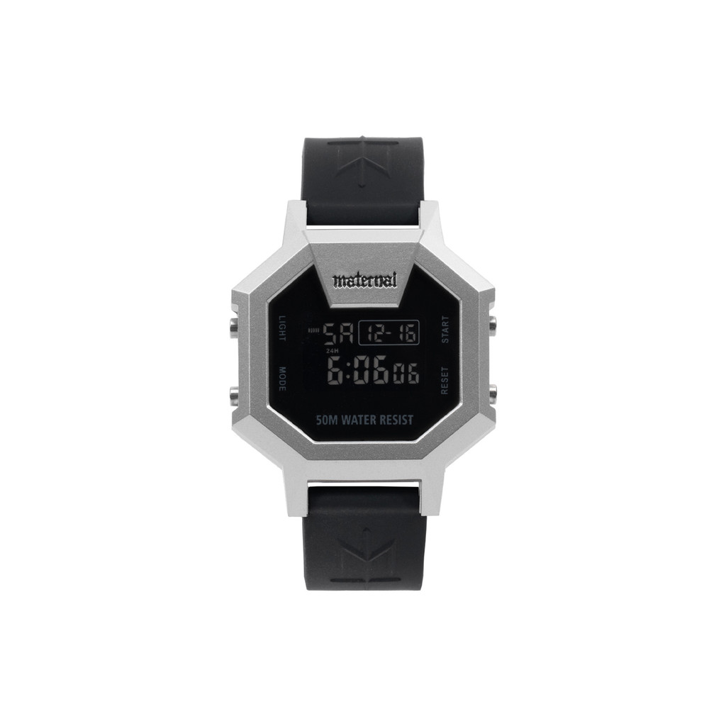 JAM TANGAN RUBBER FASHION CASUAL SIMPLE PRIA WANITA SILVER ORIGINAL MATERNAL DISASTER | GESTALT SB