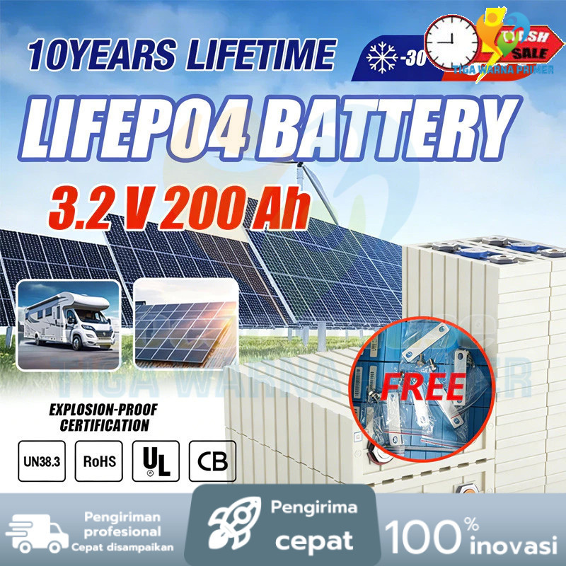 WTPR 200Ah CATL/BYD Baru Lifepo4 Baterai 3.2V 200Ah lifepo4 Baterai cell Lithium iron phosphate deep