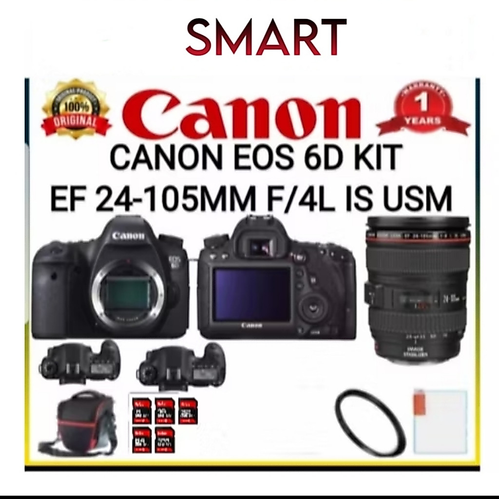 CANON EOS 6D KIT 24-105MM F/4L IS USM Wifi / KAMERA CANON 6D