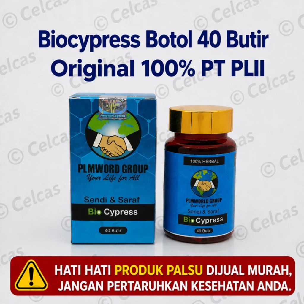 Obat Biocypress Herbal Sendi Syaraf Isi 40 Butir 100% Original