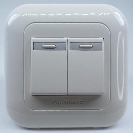 Sakelar seri double 2 tombol lampu IB panasonic tanam