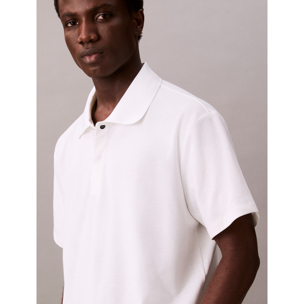 Calvin Klein - Cotton Blend Pique Polo Shirt