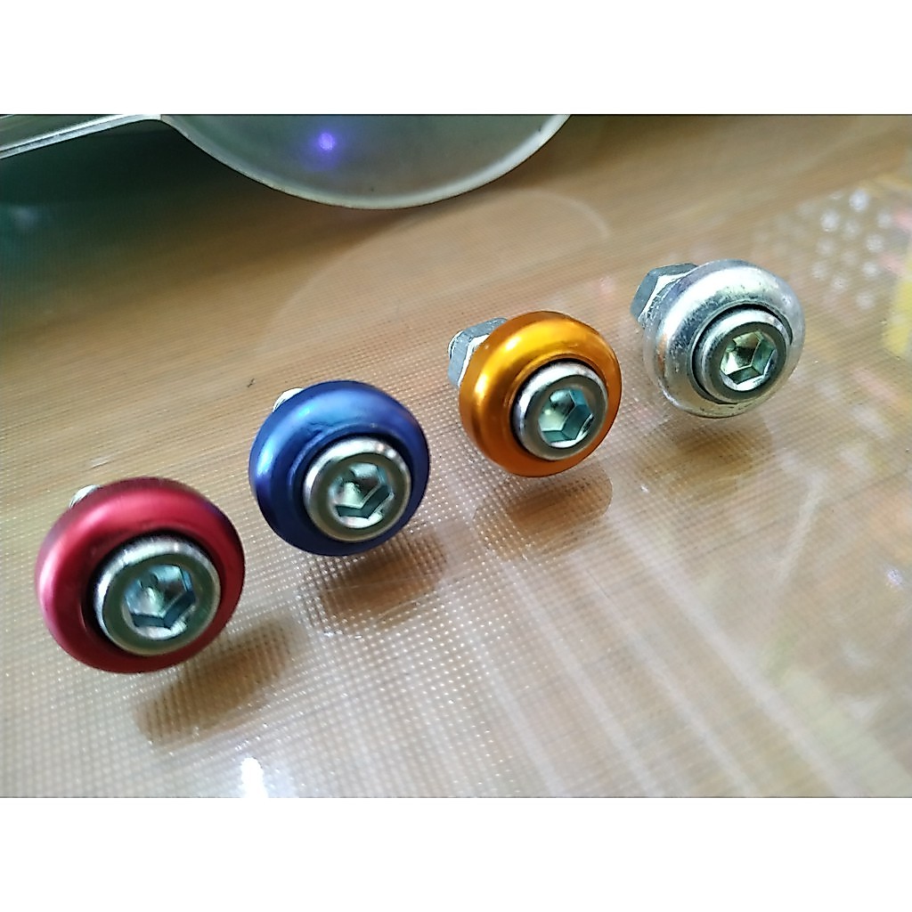 BAUT L VARIASI ukuran 10 dengan RING WARNA MERAH/SILVER/BIRU/EMAS.BAUT BODY/KNALPOT/SPAKBOARD