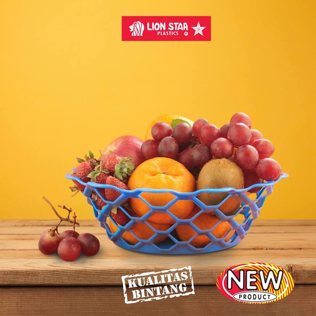 BEZTON Lion Star BW-46 Veji Basket Medium Keranjang Makanan Buah Sayur Dekorasi Meja Makan Multifung
