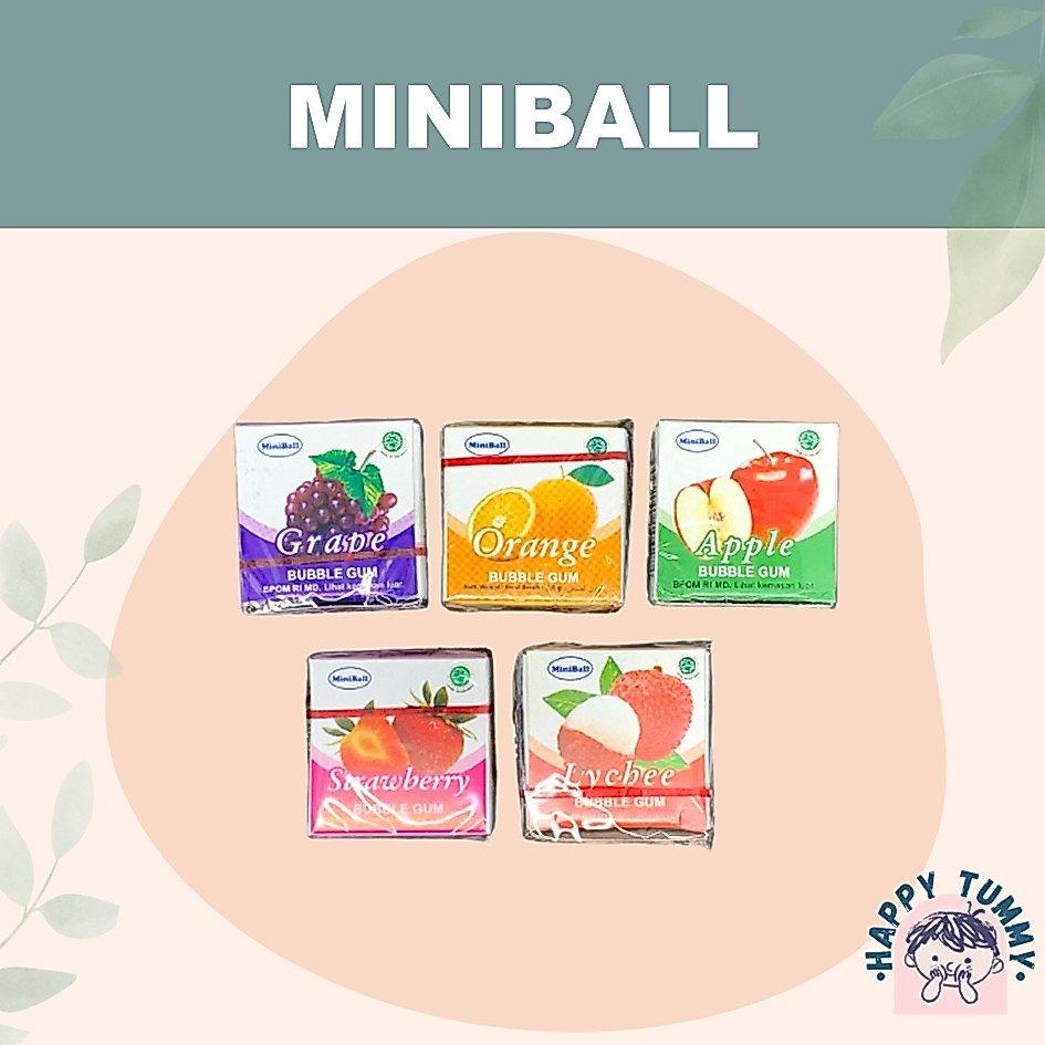 Miniball Gum 100. permen karet. PAK