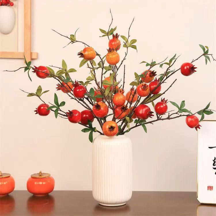 Buah-Buahan Hias Tangkai Delima Palsu / Artificial Pomegranate Branch EB Home 5626