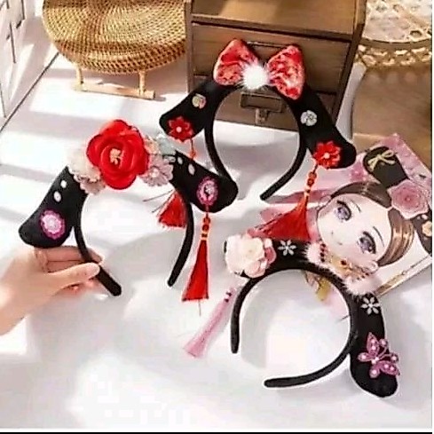 Bando imlek bando putri bando putri huan zhu aksesoris imlek bandana anak