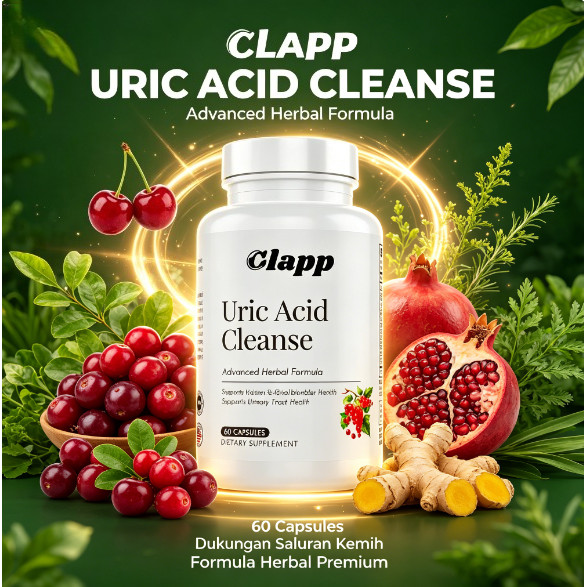 Clapp Uric Acid Cleanse 60 Kapsul – Formula Herbal Premium untuk Dukungan Saluran Kemih, Ginjal CO36