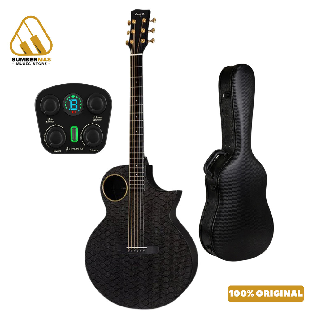 Enya X4 Pro EQ BK Carbon Fiber Acoustic Guitar - Gitar Akustik