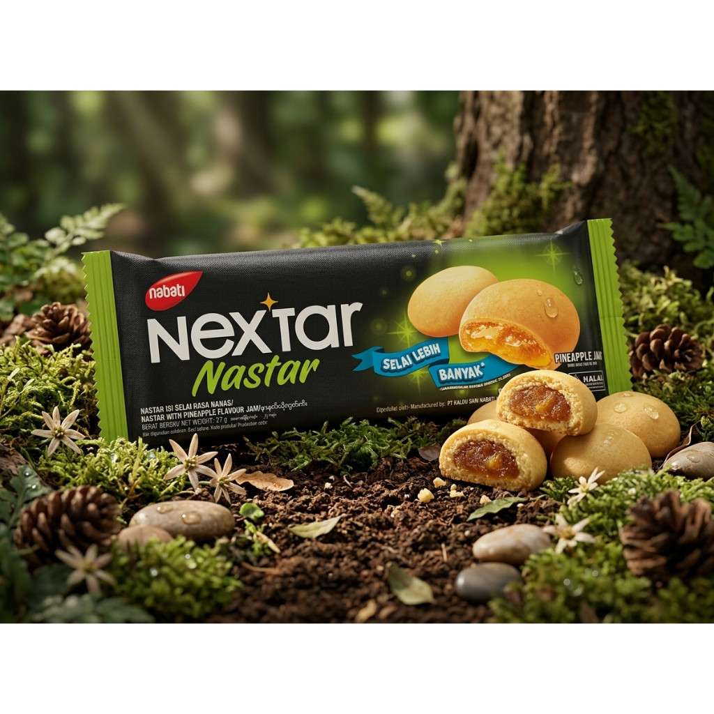Nabati Nextar Lembut coklat 27 gram Biskuit kue 2000an Nastar Cookies Krimero star Brownies Strawber