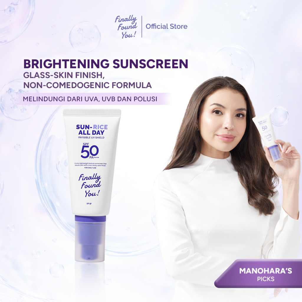 [Manohara's Pick] Finally Found You! SUN-RICE ALL DAY Invisible UV Shield SPF 50 PA++++ 50ml Sunscre