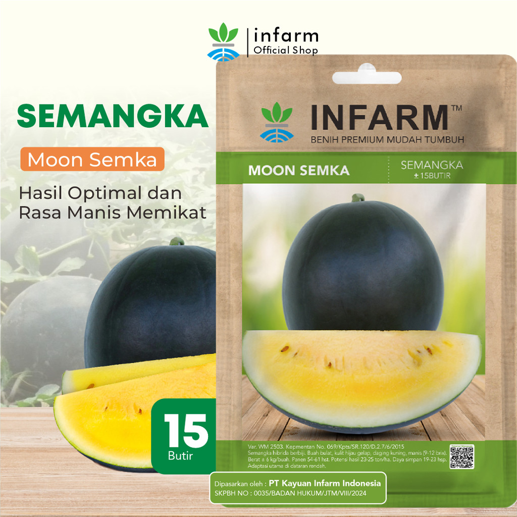 INFARM - Benih Semangka Kuning Moonsemka, Benih Buah Semangka Kuning Unggul Bibit Semangka Kuning
