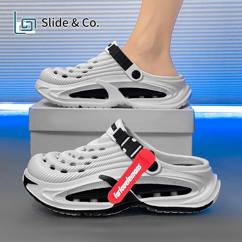 Slide & Co. Sandal Pria Slip on Outdoor & Casual | Sandal Sport Pria | Anti Slip Empuk Ringan Breath
