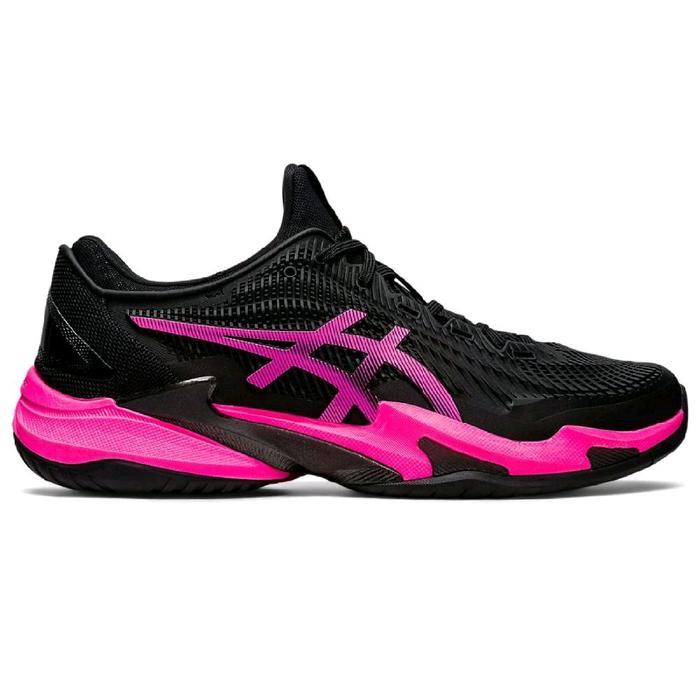 Sepatu Tenis Padel Wanita Asics Novak Court FF 3 Black Hot Pink