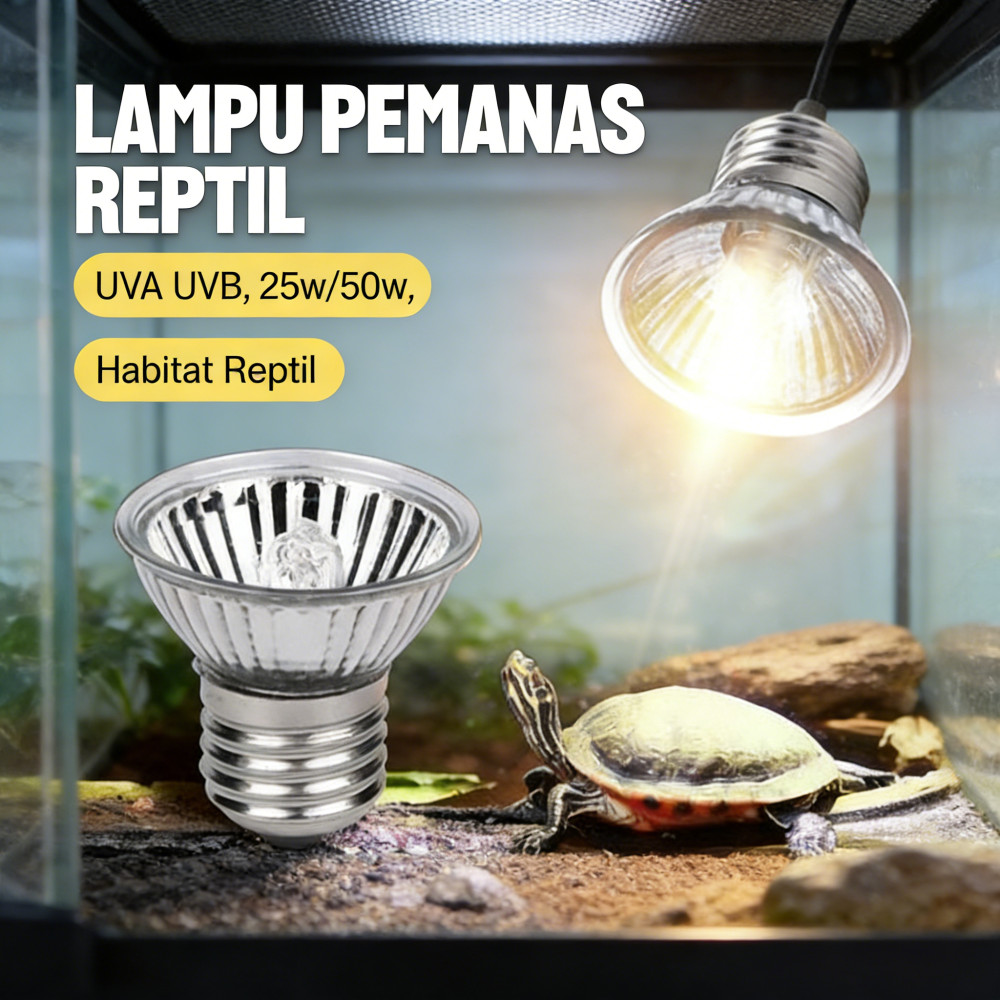 Pemanas HALOGEN Tortoise SULCATA KURA Darat BRAZIL BD BEARDED LAMPU Pengganti UVA UVB Penyangga Igua