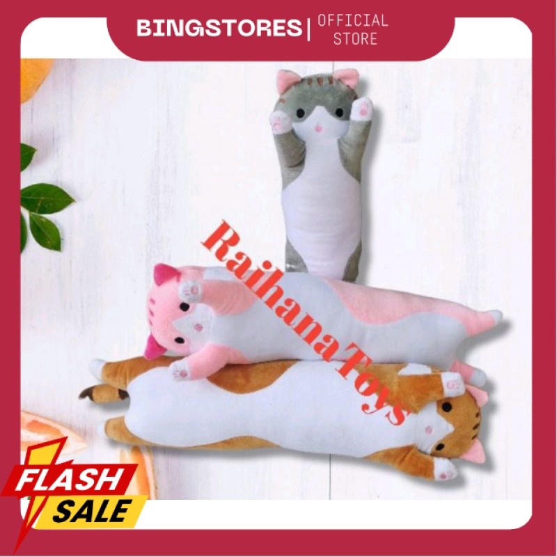 guling kucing panjang/Bantal guling kucing/boneka kucing murah FS